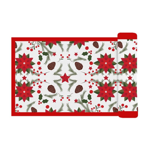 RANS CHRISTMAS FLOWERS TABLE RUNNERS  - 33 x 180 cm